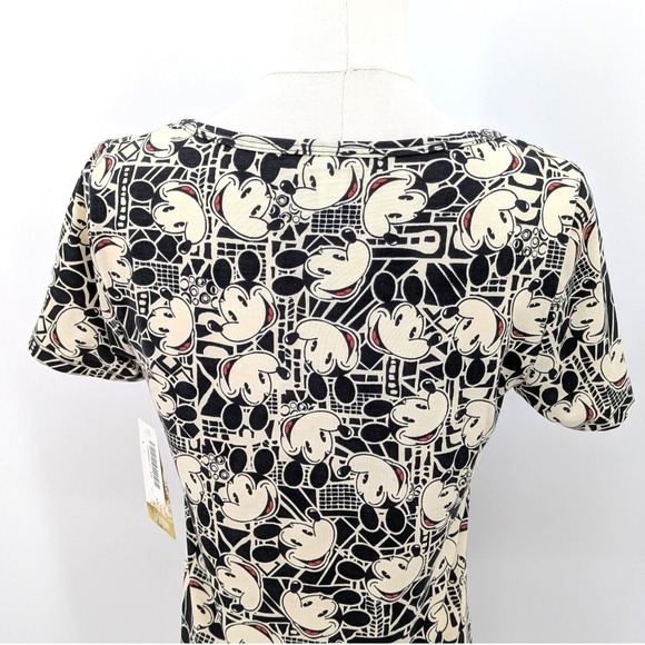 NWT Disney Mickey Mouse Print Tunic Top Lularoe Short Sleeve Women's‎ XS - Picture 8 of 10